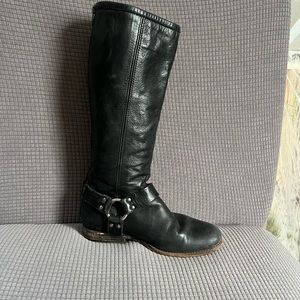 Beautiful leather Frye boots with zipper down the back.  Worn a handful of times